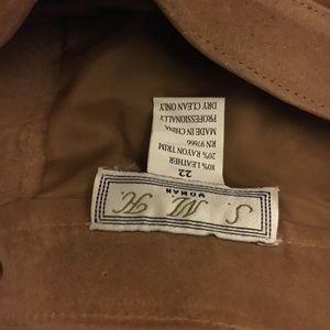 Tan Leather Skirt - Sz 22